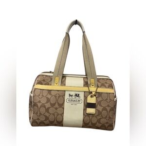 Coach 2007 Heritage Stripe Boston Bag